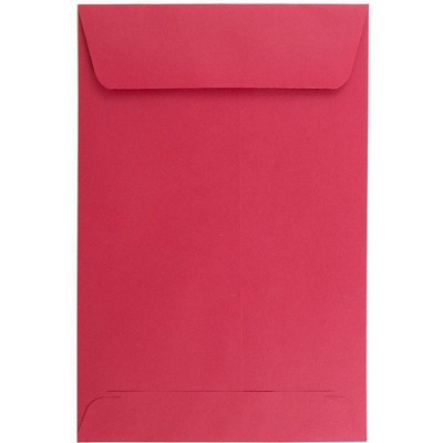 JAM Paper 50pk 6 x 9 Open End Catalog Recycled Envelopes - Red