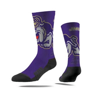 Strideline James Madison Dukes JMU NCAA Licensed Crew Socks - Mascot - 1 of 2