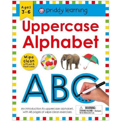 Wipe Clean Workbook: Uppercase Alphabet (Enclosed Spiral Binding) - (Wipe Clean Learning Books) by  Roger Priddy (Spiral Bound)