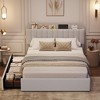 Twin Bed Frame with Storage Headboard, Girls Bed Frame with 2 Drawers - 4 of 4