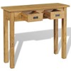 vidaXL Console Table Natural Teak Solid Teak 35.4 x 11.8 x 31.5 in - 4 of 4