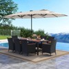 Tangkula 11 PCS Patio Dining Set w/ 15ft Double-Sided Patio Umbrella (Base Included) - 2 of 4
