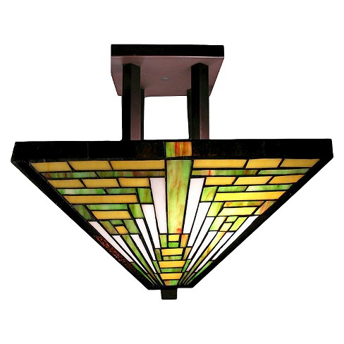 Tiffany Style Frank Lloyd Wright Mission Ceiling Lamp Target