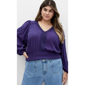 CITY CHIC | Women's Plus Size Frankie Top - persian blue - 18W - 1 of 4