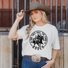 Simply Sage Market Women's Call The Thing Rodeo Circle Short Sleeve Garment Dyed Tee - 2 of 2