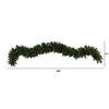 Nearly Natural 9-ft Mixed Pines and Pinecones Extra Wide Artificial Christmas Garland with 286 Bendable Branches and 70 Warm White LED Lights - 2 of 2