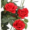 Set of 2 Artificial Rose Trees with Green Leaves, Suitable for Living Room, Office, Home, and Outdoor/Indoor Decoration, 4FT - 2 of 4