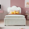 homfan Twin Smart LED Bed Frame, Adjustable PU Leather Headboard, Platform Bed for Kids, Wood Slats, No Box Spring Needed - 3 of 4