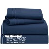 Clara Clark Bed Sheets, Premier 1800 Series 4 Piece Bed Sheet Set, Deep Pocket Luxury Soft Bedding Sheets & Pillowcases - 3 of 4
