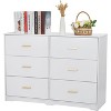 Dresser for Bedroom with 6 Drawers, Modern Closet Dressers Chest of Drawers with Metal Handle, Wooden Dresser Organizer for Bedroom, Living Room - 3 of 4