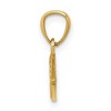 Black Bow Jewelry 14k Yellow Gold and Enameled SMALL Evil Eye Pendant, 14mm (9/16 Inch) - 2 of 4