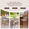 Whizmax Outdoor Bar Stools - Set of 2 Counter Height Chairs with Back, All-Weather Design, Chic Ergonomics, Robust Aluminum Frame, Cushions Included, Easy Assembly for Patio and Garden - 3 of 4