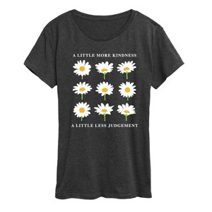 Women's - Instant Message - Daisies A Little More Kindness Short Sleeve Graphic T-Shirt - 1 of 4