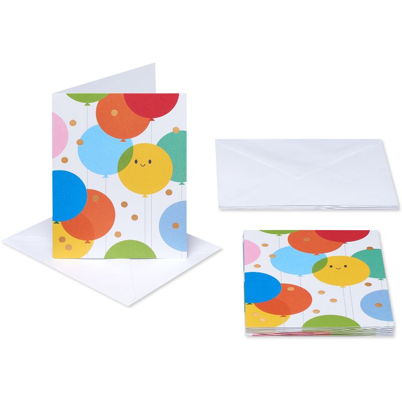 10ct Blank All Occasion Cards Balloons, 3 of 6