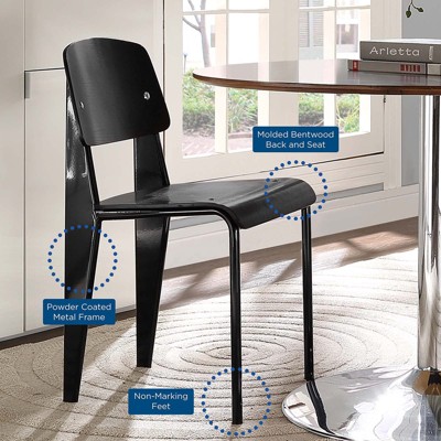 Black Metal Modern Dining Side Chair