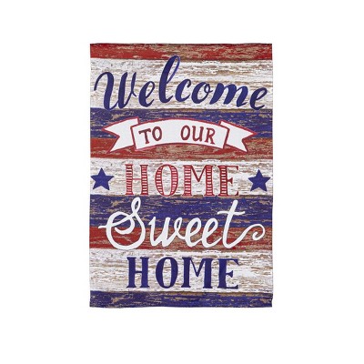 Evergreen Garden Flag Farmhouse Home Sweet Home Suede Double Sided Indoor Outdoor Decor 18" x 12.5"