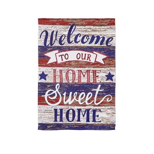 Evergreen Garden Flag Farmhouse Home Sweet Home Suede Double Sided Indoor Outdoor Decor 18" x 12.5" - 1 of 2