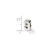 Black Bow Jewelry Sterling Silver Block Style, Number 9 Bead Charm - 2 of 3