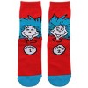 HalloweenCostumes.com One Size Fits Most  Dr. Seuss Thing 1 & Thing 2 Costume Crew Socks for Adults., Red/White/Blue - 3 of 3