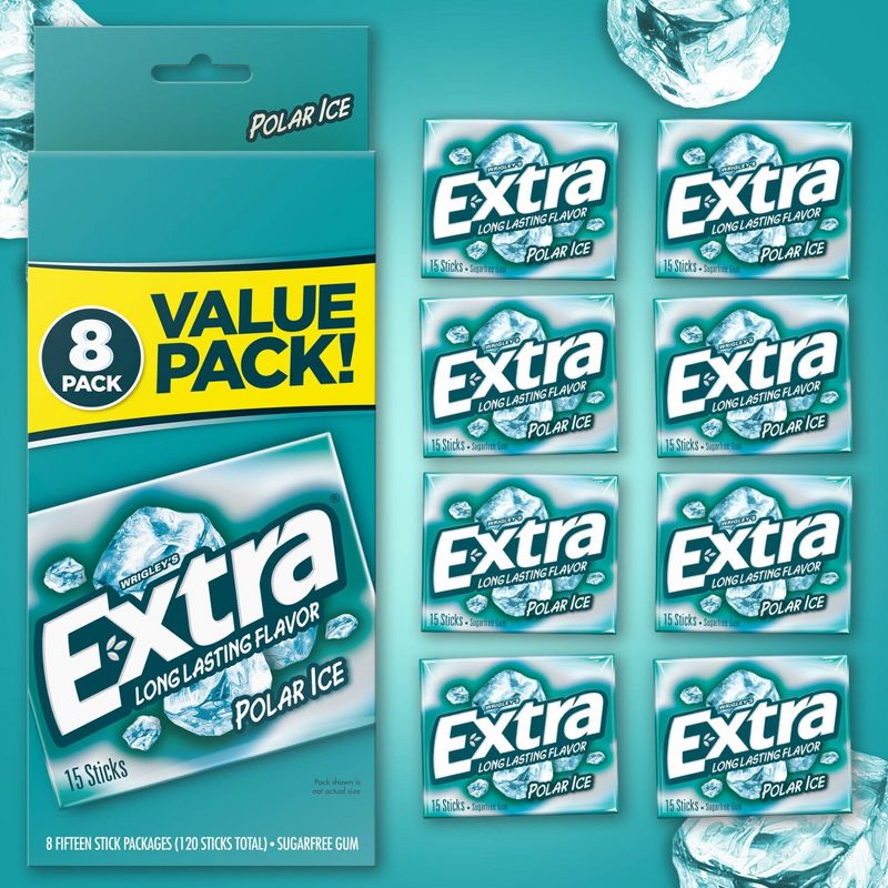 Extra Polar Ice Sugar-Free Gum Value Pack - 120ct, 3 of 12
