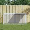 vidaXL Chicken Cage with Roof - Versatile, Durable, Ventilated Galvanized Steel Cage - Light Gray - 2 of 4