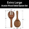 BRINJOY Extra Large Glass Salad Bowl Set - Party Salad Bowls with Acacia Wood Base and Serving Utensils - Elegant and Practical Kitchen Must-Have - 4 of 4