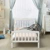 Costway Kids Toddler Wood Bed Bedroom Furniture w/ Guardrails Black/Brown/Grey/White - 3 of 4