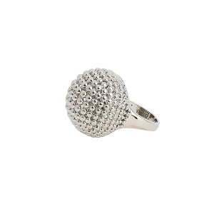 SOHI Women's Metallic Silver The Disco Ball Statement Ring - 1 of 4