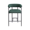 Meridian Furniture,Malin Green Boucle Fabric Counter Stool, Set of 2 - 2 of 4