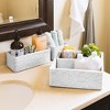 Sorbus Storage Baskets - Woven Paper Rope Material - Set of 4 - Braided Organizer for Bathroom, Vanity, Closet, & Open Shelves (White) - 2 of 4