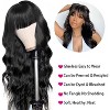 Jessie's Wig Body Wave Blended Human Hair Wig With Bangs For Women Natural Black 18-38 Inch - 2 of 4