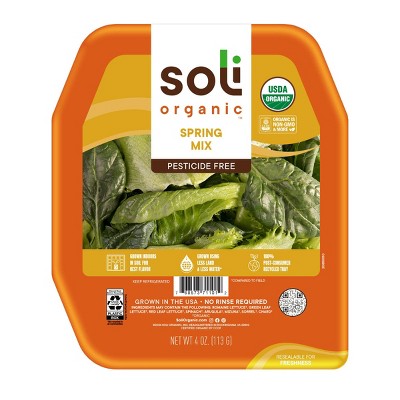 Soli Organic Spring Mix Lettuce Blend - 4oz : Target