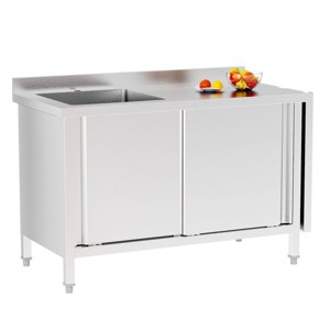 Karl Home 47.2 in. Freestanding Stainless Steel Sink Utility Sink with Storage Cabinet - 1 of 1