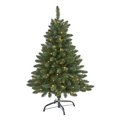Nearly Natural 4’ Northern Rocky Spruce Prelit LED Artificial Christmas Tree