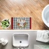 Stupell Industries Gingham & Floral Star Shape Printed Plush Bath Mat And Bath Rug, Design By Nicole Tamarin, 18"X30" - 3 of 4