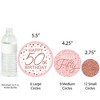 Big Dot of Happiness 50th Pink Rose Gold Birthday - Happy Birthday Party Giant Circle Confetti - Party Decorations - Large Confetti 27 Count - 3 of 4