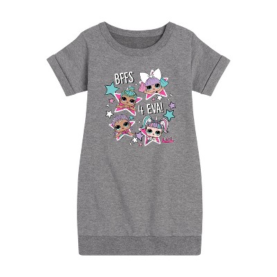 - LOL Surprise! - BFFS 4 EVA Graphic Short Sleeve Fleece Dress
