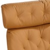 BenchMaster Malibu Cognac Tan Faux Leather Recliner Chair Modern with Ottoman Footrest Comfortable Manual Reclining for Bedroom - 3 of 4