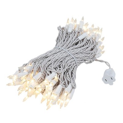 Novelty Lights Multicolored 100 Light Incandescent Mini Christmas String  Lights White Wire 50 Feet : Target