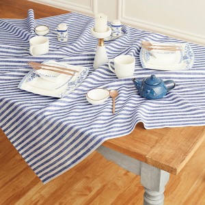 Solino Home Stripe Table Throw, 52 x 52 Inches | Amalfi - 1 of 4