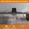 Office Chair Mat for Carpet Floors, 36'' x 48'' /45'' x 53'' Computer Desk Chair Mat for Carpeted Floors, Easy Rolling - 3 of 4
