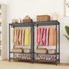 Clothes Rack,Heavy Duty Garment Rack with Shelves with 2 Shelves And 1 Hang Rod,Metal Freestanding Closet Organizer for Suits, Coats, Long Skirts - 2 of 4