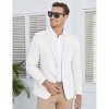 Clearlove Men's Linen Cotton Blend Two-Button Unstructured Blazer with Patch Pockets Relaxed Fit Sport Coat Business - 4 of 4