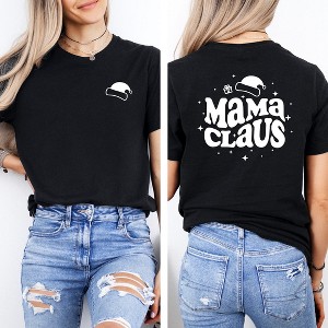 Simply Sage Market Women's Mama Claus Front and Back Short Sleeve Graphic Tee - 1 of 4
