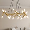 Airsurfer 41" Branch Chandelier - Adjustable Frosted Tube Pendant Light for Dining/Living Room (No Bulbs) - 2 of 4