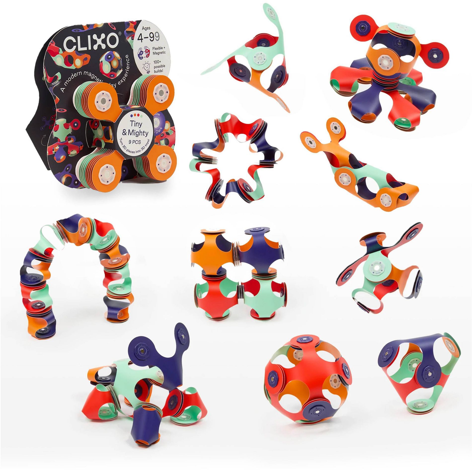 Clixo Tiny & Mighty Magnetic Building Set - Space