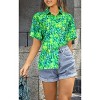 LA LEELA Hawaiian Shirts Womens Casual Summer Beach Blouses Shirt Hawaii Blouse Short Sleeve Tropical Vacation Button Up Shirts - 2 of 4