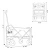 BEAFUP Utility Foldable Wagon Cart with Strapping System, 225 Lbs Capacity - All-Terrain 360° Wheels,for Beach,Shopping,Camping,Family Outings - 4 of 4