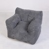 FONTOI Accent Chair Bean Bag Sofa with Tufted Soft Stuffing and Pocket for Living Room or Bedroom, Gray, 17.7"*15.8"*14.6" - 2 of 4