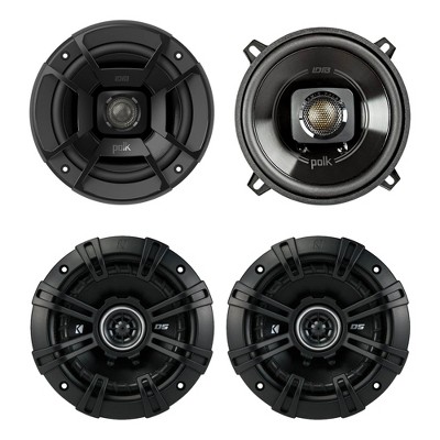 Polk Audio 5.25" 300W Speakers, Pair + Kicker 5.25" 200W Speakers, Pair